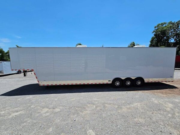 Custom Enclosed Trailer 8.5' X 42' White Toy Hauler - Image 4