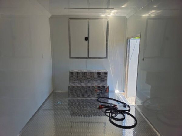 Custom Enclosed Trailer 8.5' X 42' White Toy Hauler - Image 19
