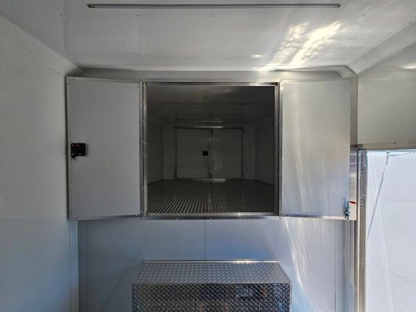 Custom Enclosed Trailer 8.5' X 42' White Toy Hauler - Image 20