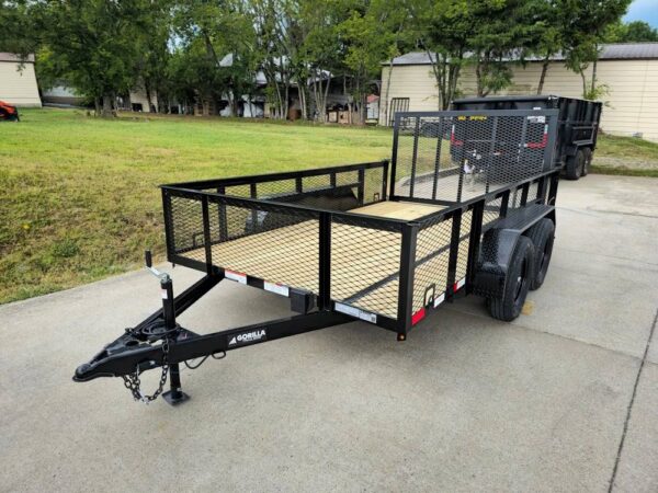 7' X 12' Straight Deck Utility Trailer 2ft Mesh