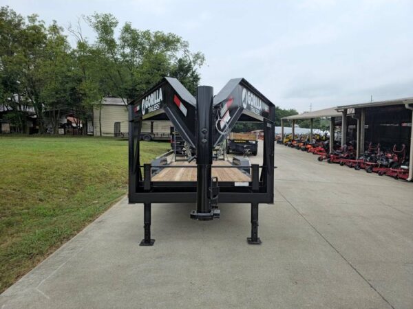 7x20 Gooseneck Equipment Trailer (2) 7K Axles Standup Ramps - Image 2