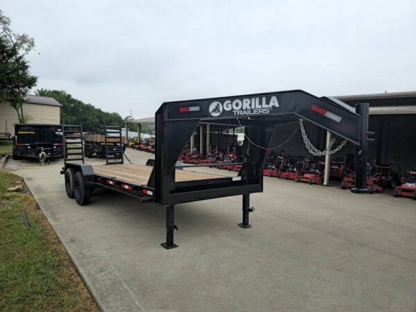 7x20 Gooseneck Equipment Trailer (2) 7K Axles Standup Ramps - Image 8