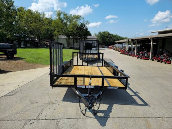 7x14 Dovetail Utility Trailer with Side Gate and Rear Gate (2) 3500lb Axles - Image 2