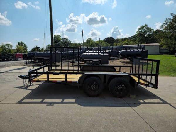 7x14 Dovetail Utility Trailer with Side Gate and Rear Gate (2) 3500lb Axles - Image 4