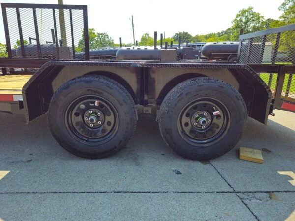 7x14 Dovetail Utility Trailer with Side Gate and Rear Gate (2) 3500lb Axles - Image 5