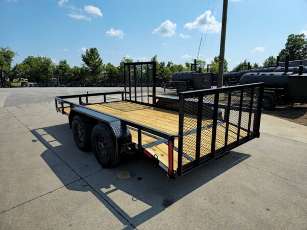 7x14 Dovetail Utility Trailer with Side Gate and Rear Gate (2) 3500lb Axles - Image 8