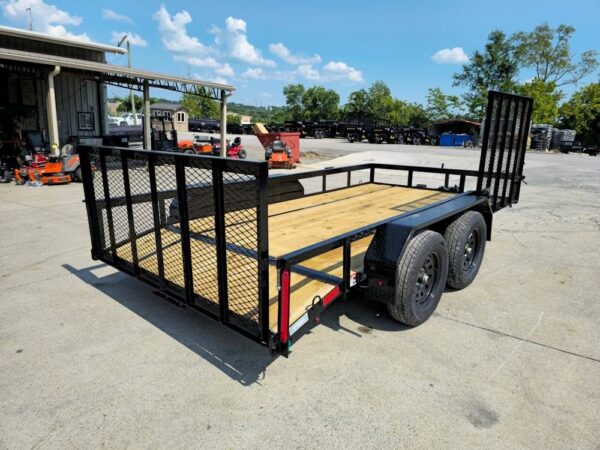 7x14 Dovetail Utility Trailer with Side Gate and Rear Gate (2) 3500lb Axles - Image 10