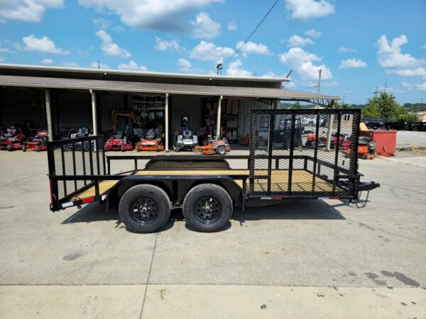 7x14 Dovetail Utility Trailer with Side Gate and Rear Gate (2) 3500lb Axles - Image 11