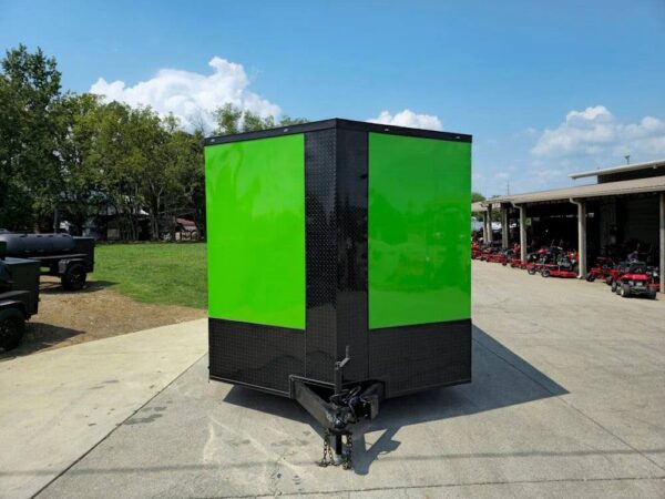 8.5x24 Neon Green Enclosed Trailer with Blackout Trim  (2) 5200lb Axles - Image 3