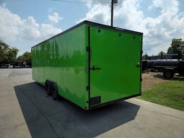 8.5x24 Neon Green Enclosed Trailer with Blackout Trim  (2) 5200lb Axles - Image 6