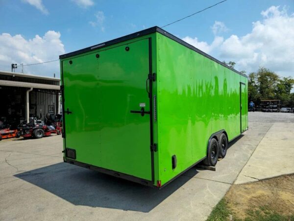 8.5x24 Neon Green Enclosed Trailer with Blackout Trim  (2) 5200lb Axles - Image 7