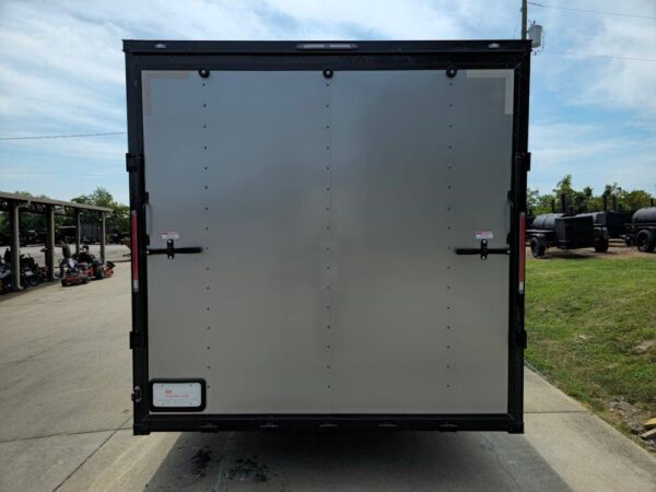 8.5x28 Silver Enclosed Cargo Trailer with Blackout Trim - Image 6