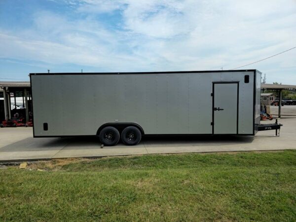 8.5x28 Silver Enclosed Cargo Trailer with Blackout Trim - Image 10