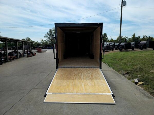 8.5x28 Silver Enclosed Cargo Trailer with Blackout Trim - Image 20