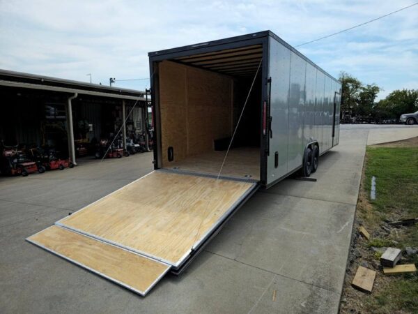 8.5x28 Silver Enclosed Cargo Trailer with Blackout Trim - Image 21
