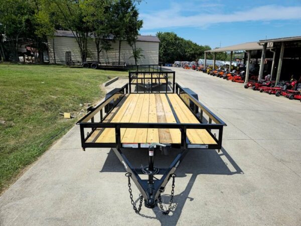 6.4x18 Utility Trailer Powder Coated Dovetail (2) 3,500lb Axles 7k GVWR - Image 2