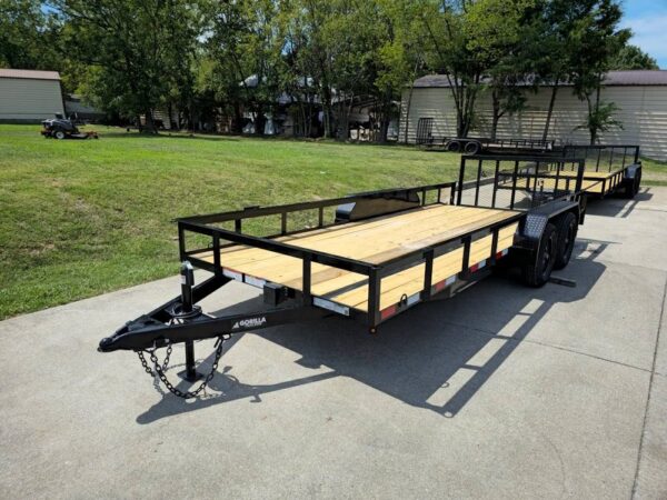 6.4x18 Utility Trailer Powder Coated Dovetail (2) 3,500lb Axles 7k GVWR - Image 3