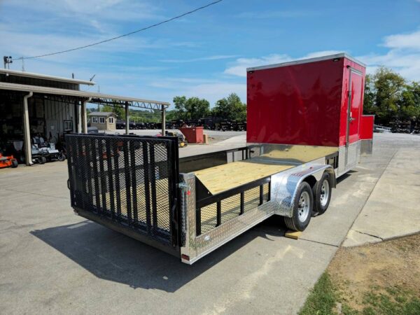 Enclosed Trailer 7' X 20' Red Hybrid Motorcycle Event - Image 7