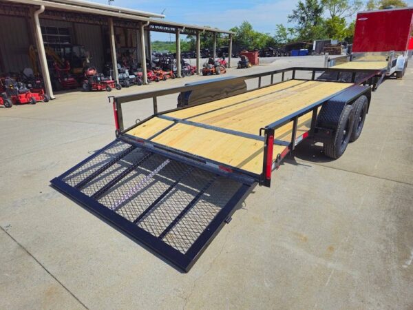 6.4x18 Utility Trailer Powder Coated Dovetail (2) 3,500lb Axles 7k GVWR - Image 15