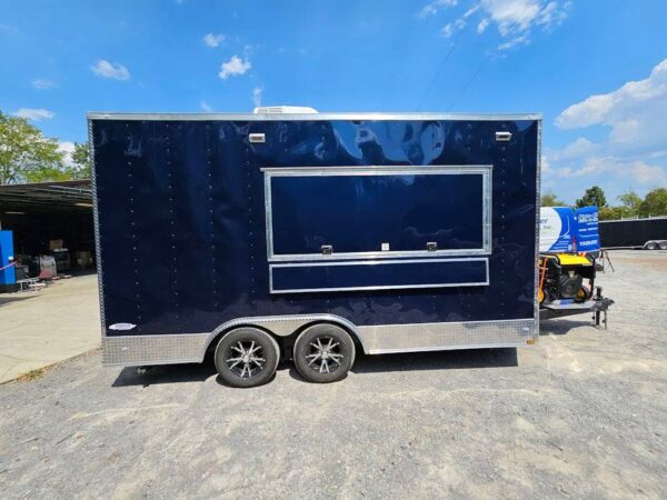 8.5' X 16' Indigo Blue Concession Trailer Food Event Catering - Image 12
