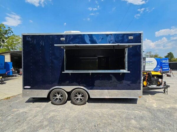 8.5' X 16' Indigo Blue Concession Trailer Food Event Catering - Image 15