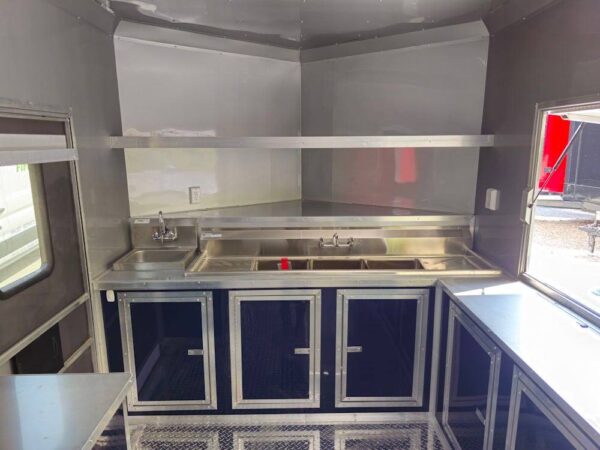 8.5' X 16' Indigo Blue Concession Trailer Food Event Catering - Image 18
