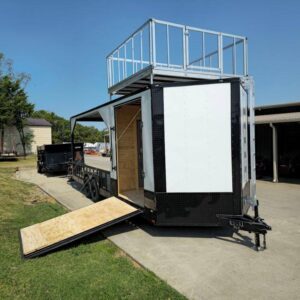 Enclosed Trailer 8.5' X 24' White Hybrid Drone and Equipment Hauler