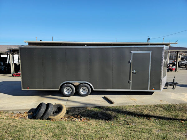 Enclosed Trailer 8.5' X 24' Tandem Axle Charcoal Grey 7' Interior Motorcycle Car Hauler - Image 6