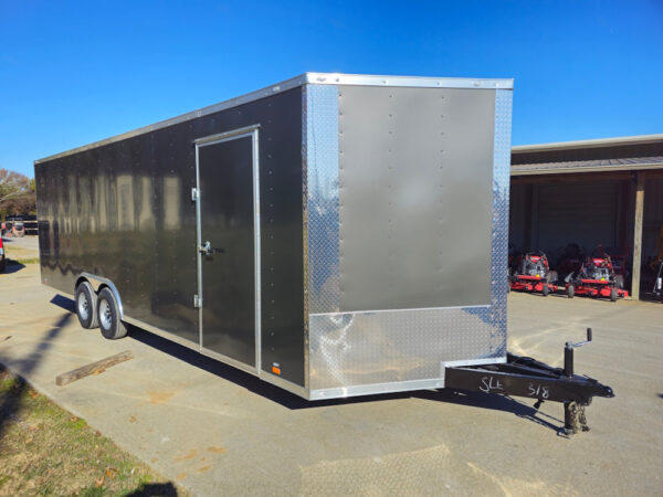 Enclosed Trailer 8.5' X 24' Tandem Axle Charcoal Grey 7' Interior Motorcycle Car Hauler - Image 7