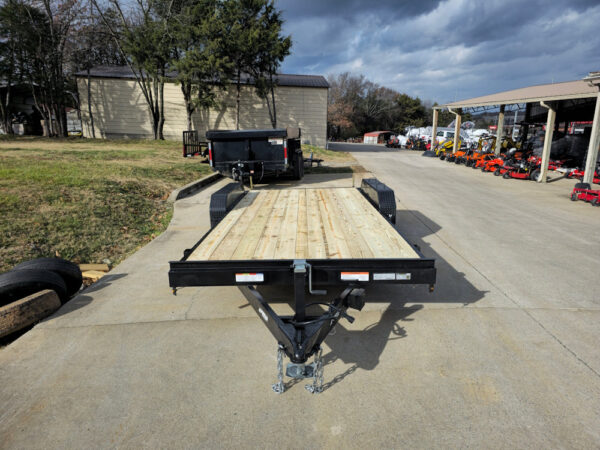 7' X 18' Wood Deck Car Hauler WIth Removable Fender 5,200 lb Axles - Image 2