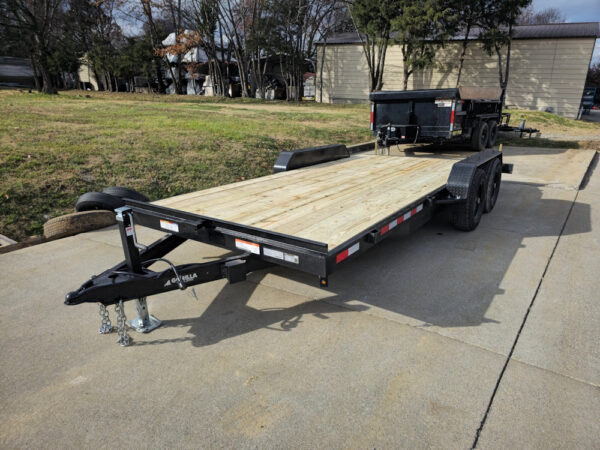 7' X 18' Wood Deck Car Hauler WIth Removable Fender 5,200 lb Axles - Image 3