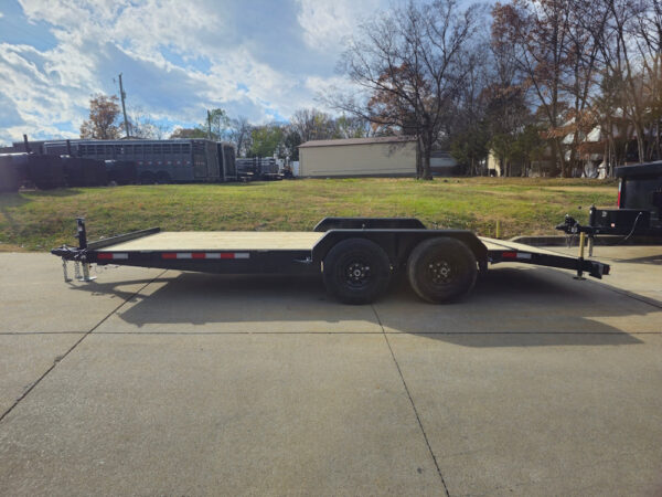 7' X 18' Wood Deck Car Hauler WIth Removable Fender 5,200 lb Axles - Image 4