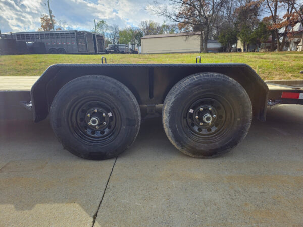 7' X 18' Wood Deck Car Hauler WIth Removable Fender 5,200 lb Axles - Image 5