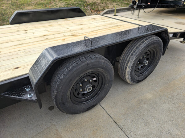 7' X 18' Wood Deck Car Hauler WIth Removable Fender 5,200 lb Axles - Image 7