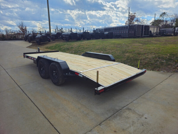 7' X 18' Wood Deck Car Hauler WIth Removable Fender 5,200 lb Axles - Image 8