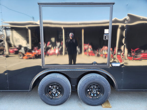 8.5x28 V-Nose Enclosed Trailer Black Out and Escape Door (2) 5,200lb Axles - Image 8