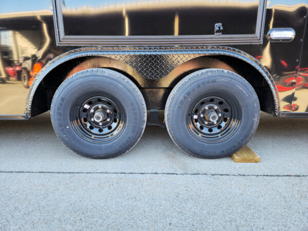 8.5x28 V-Nose Enclosed Trailer Black Out and Escape Door (2) 5,200lb Axles - Image 9