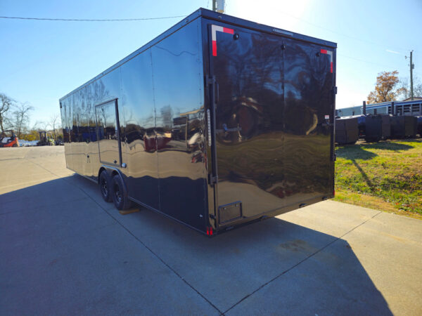 8.5x28 V-Nose Enclosed Trailer Black Out and Escape Door (2) 5,200lb Axles - Image 6