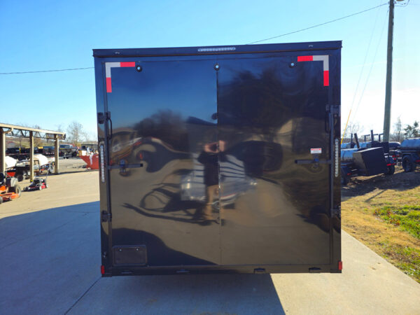 8.5x28 V-Nose Enclosed Trailer Black Out and Escape Door (2) 5,200lb Axles - Image 5