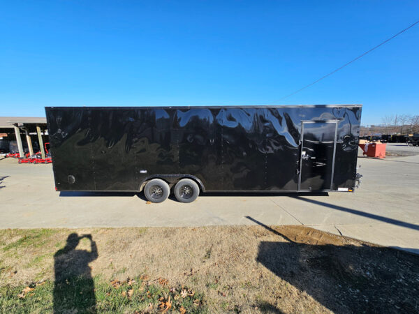 8.5x28 V-Nose Enclosed Trailer Black Out and Escape Door (2) 5,200lb Axles - Image 11