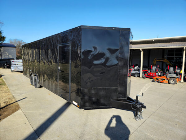 8.5x28 V-Nose Enclosed Trailer Black Out and Escape Door (2) 5,200lb Axles - Image 12