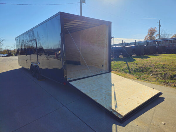 8.5x28 V-Nose Enclosed Trailer Black Out and Escape Door (2) 5,200lb Axles - Image 14