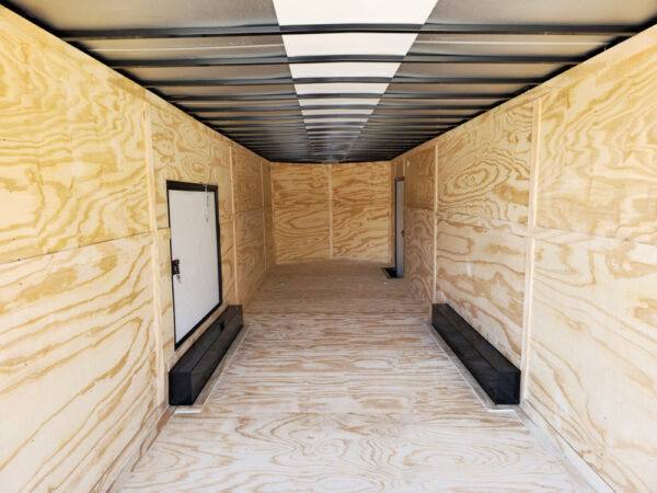 8.5x28 V-Nose Enclosed Trailer Black Out and Escape Door (2) 5,200lb Axles - Image 18