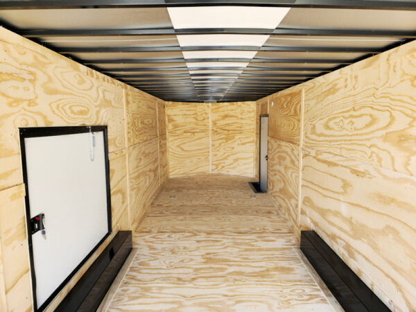 8.5x28 V-Nose Enclosed Trailer Black Out and Escape Door (2) 5,200lb Axles - Image 19