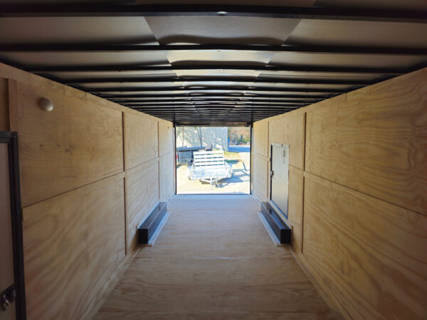 8.5x28 V-Nose Enclosed Trailer Black Out and Escape Door (2) 5,200lb Axles - Image 24
