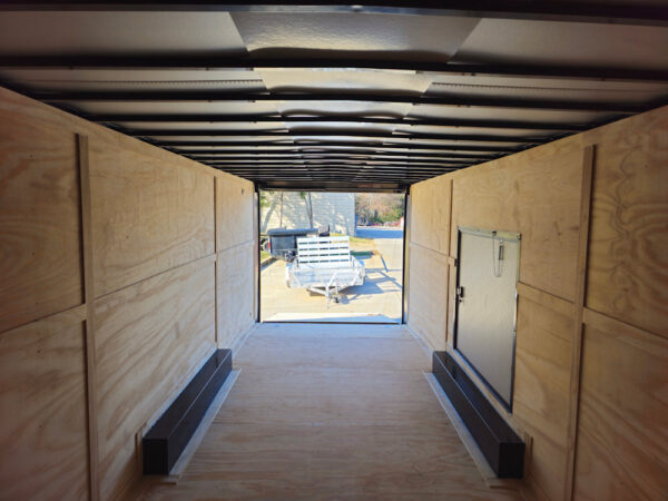 8.5x28 V-Nose Enclosed Trailer Black Out and Escape Door (2) 5,200lb Axles - Image 25