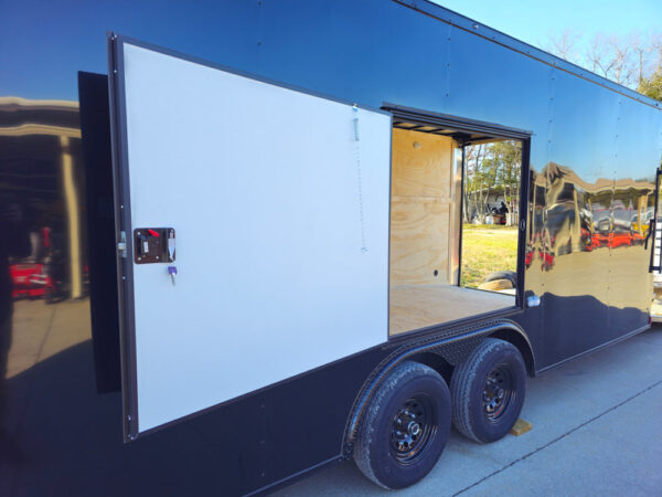 8.5x28 V-Nose Enclosed Trailer Black Out and Escape Door (2) 5,200lb Axles - Image 29