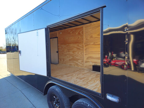 8.5x28 V-Nose Enclosed Trailer Black Out and Escape Door (2) 5,200lb Axles - Image 30