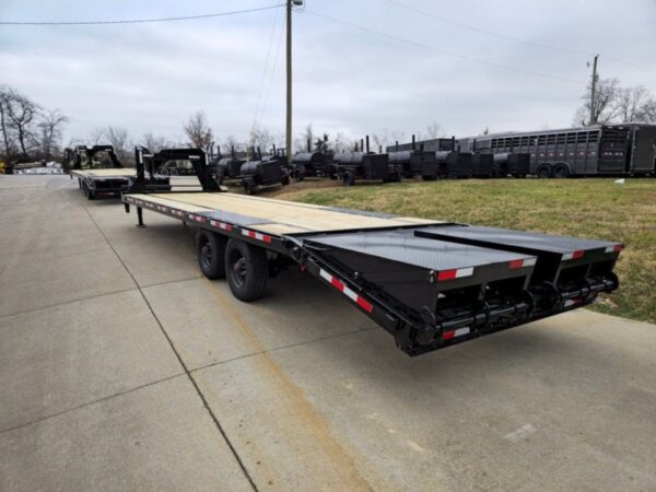 8.5x30 Gooseneck Deckover Dovetail Trailer (2) 10K Axles King Kong Ramps - Image 11