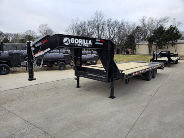 8.5x25 Gooseneck Deckover Dovetail Trailer (2) 10K Axles King Kong Ramps - Image 3